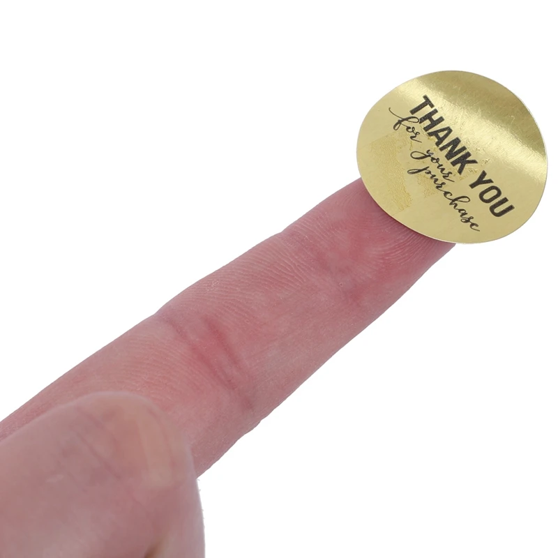 1 дюймовая круглая Золотая фольга спасибо за покупку наклеек/500 этикеток в рулоне