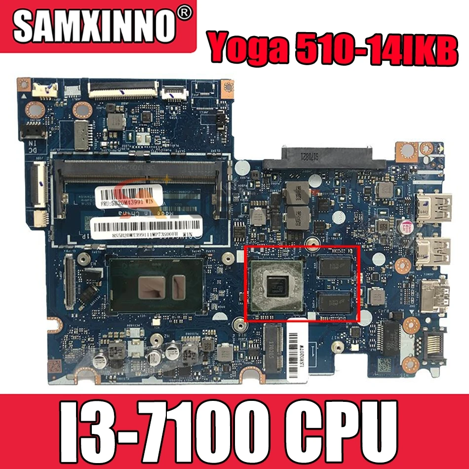 

BIUS4/S5 CIUY0/Y1 LA-E221P Main Board For Lenovo Yoga 510-14IKB Flex4-1480 Laptop Motherboard WITH I3 7100 CPU DDR4 100% Tested