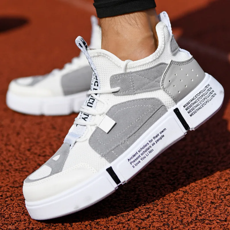 Мужская обувь Новинка 2019 года модная повседневная с высоким берцем на толстой