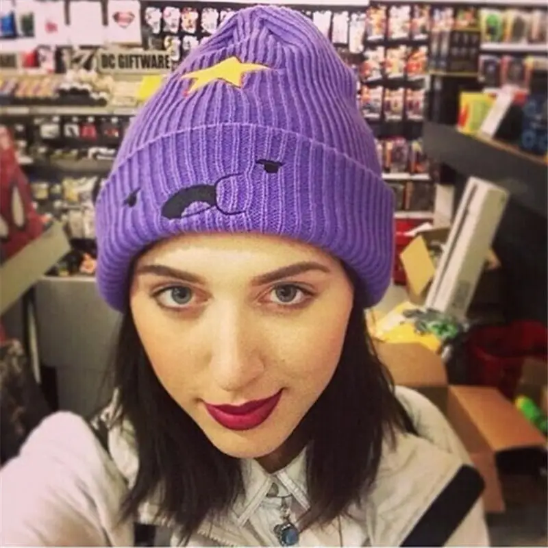 Женская шапка облегающие шапки вязаная зимняя женская брендовая с черепом