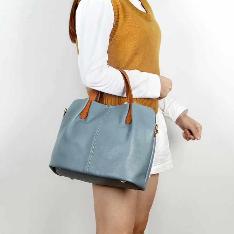 

Genuine Leather Tote Bags for Women 2021 New Luxury Women's Handbags Large Ladies Crossbody Shoulder Bags Female Shopper Purses