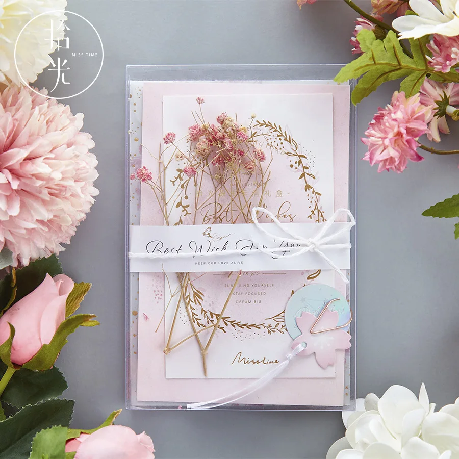 Набор конвертов конверты открытки бумажные наклейки набор сухоцветов с