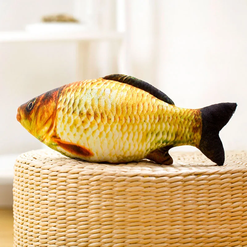 Мягкая Плюшевая 3D игрушка в форме рыбы кошки интерактивные подарки игрушки для