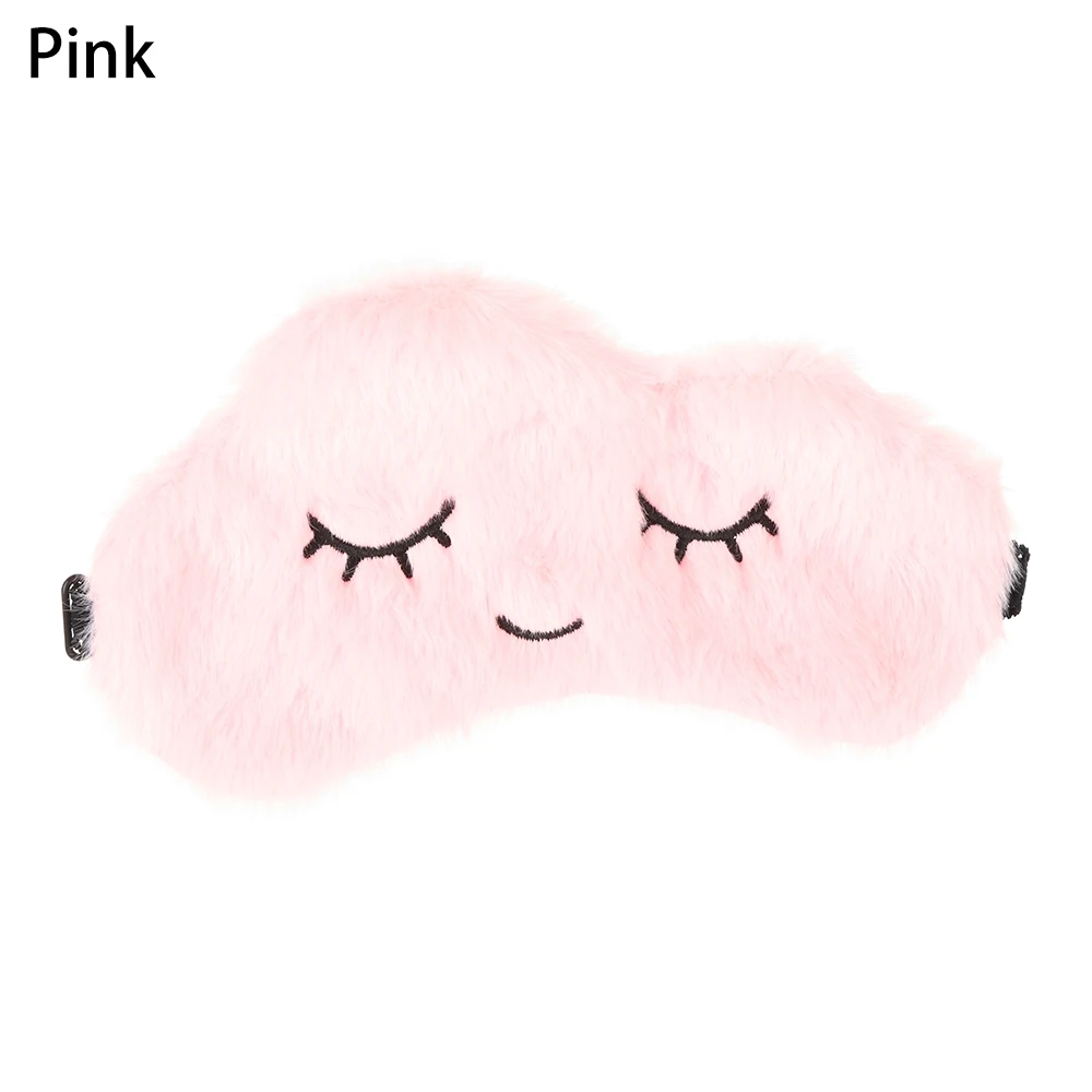 pink Горячая Распродажа, мягкая маска для глаз, повязка на глаза, супер мягкая плюшевая мультяшная облачная маска для глаз, милые ресницы, маска для сна, маска для сна, повязка на глаза - Цвет: pink