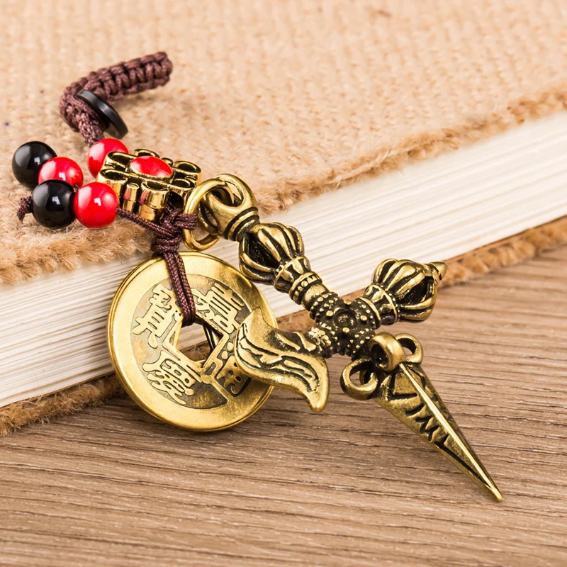 Латунная подвеска Vajra в виде пяти императоров сумки ручная работа бижутерия