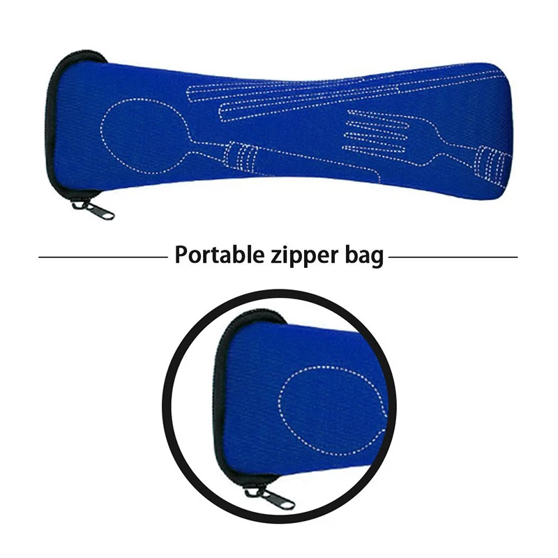 Портативный чехол для столовых приборов 4 цвета