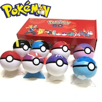 8pcsset pokemon pokeball set pop up elf ball toys takara tomy original pokemon monster elf ball pikachu kid gifts