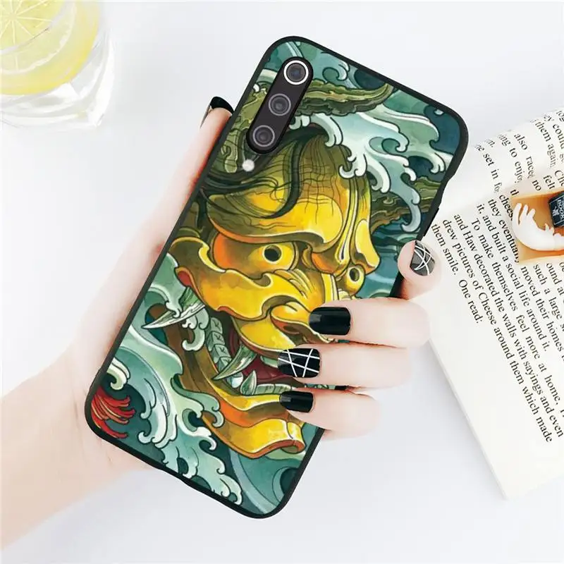 

Japanese Oni Hannya Demon Mask Phone Cases For Xiaomi Redmi note 7 8 9 t k30 max3 9 s 10 pro lite Luxury brand shell funda coque