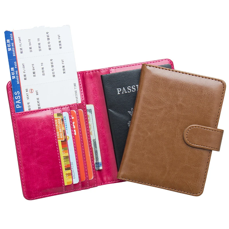 

Fashion Women Men Card Holder Case Multifunction PU Leather Hasp Wallets Business Travel Passport Cover Packet Cash Coin Purses