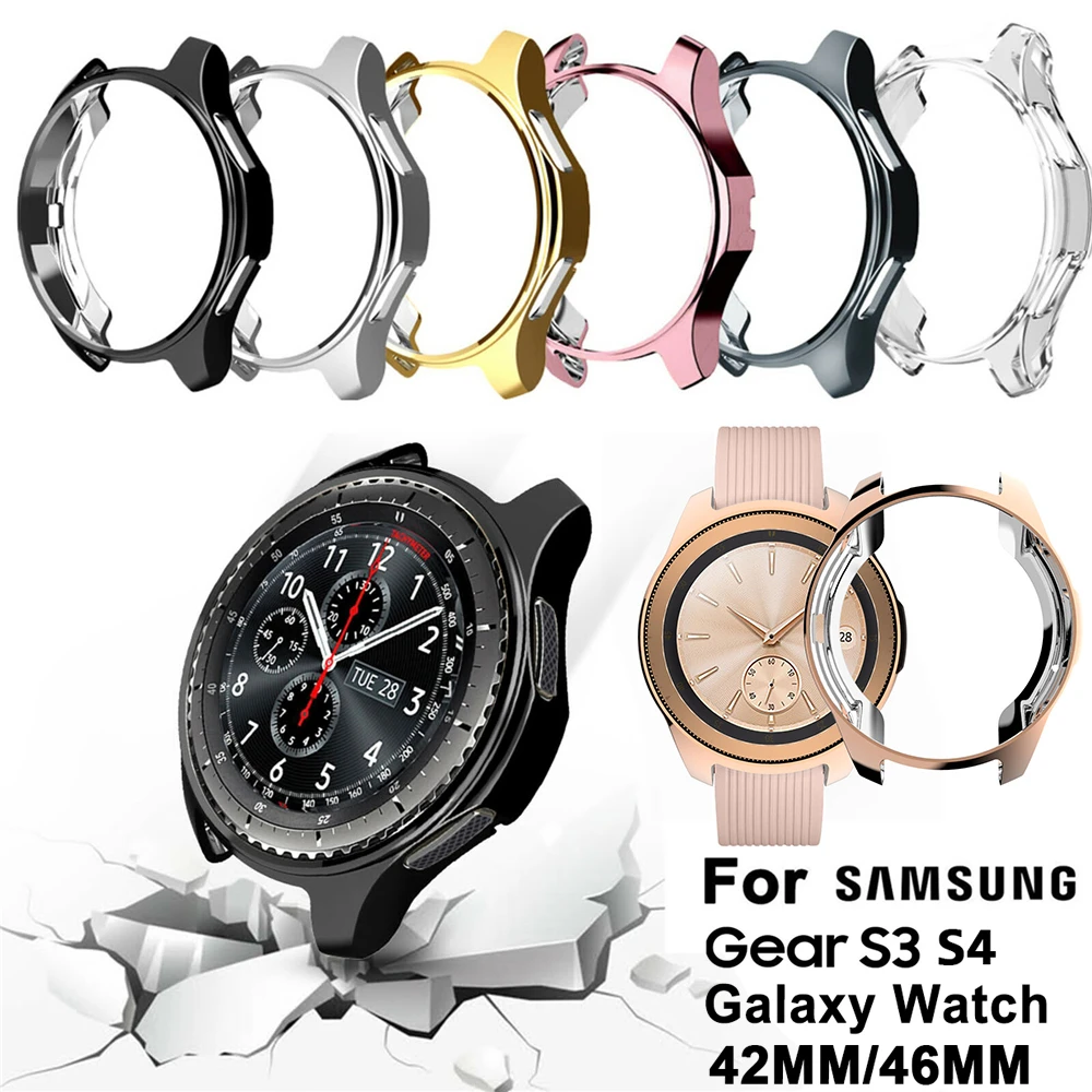 1 шт. Гальванизированный чехол для Samsung Gear S3 S4 Galaxy Watch 46 мм 42 мягкий ТПУ