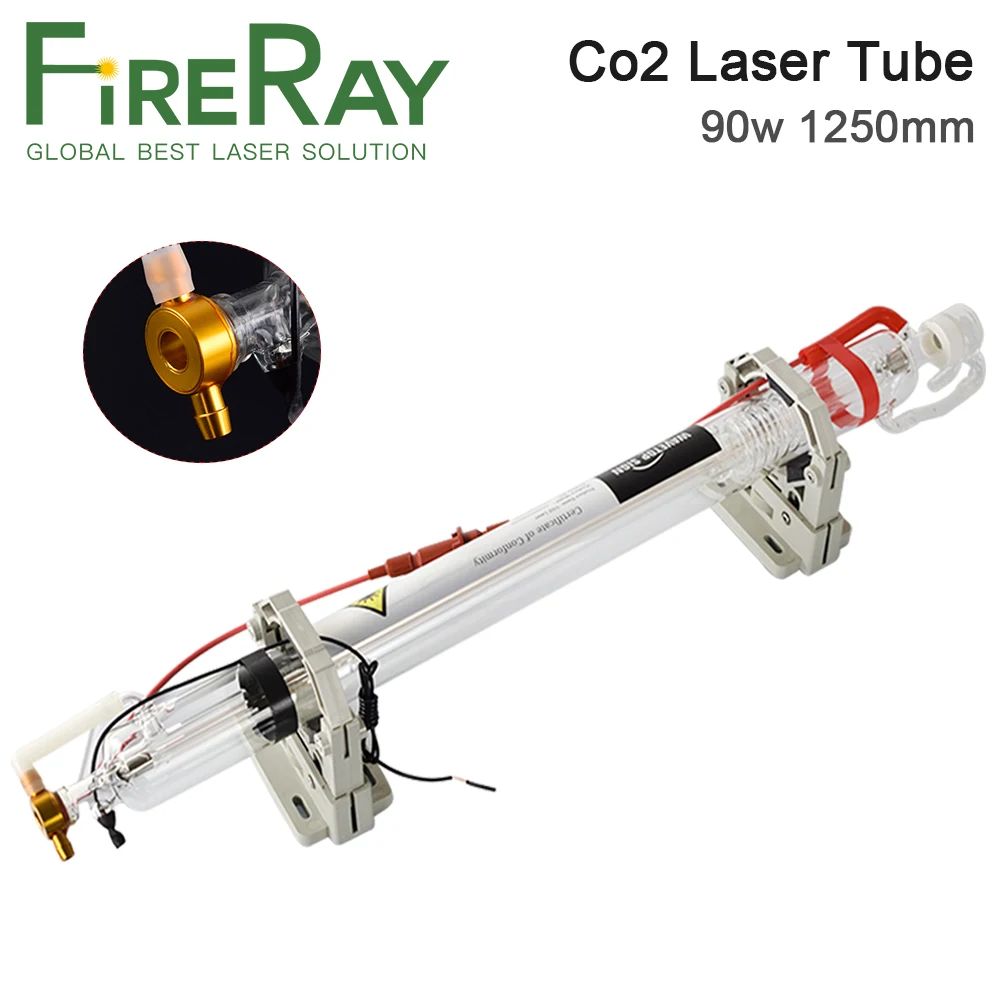 Стеклянная Лазерная Co2 трубка FireRay 90 Вт диаметром 1250 мм стеклянная лампа 80 для