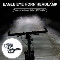 led front lamp flashlight headlight horn accessory 36v 48v 60v e bike bicycle outdoor cycle biking entertainment