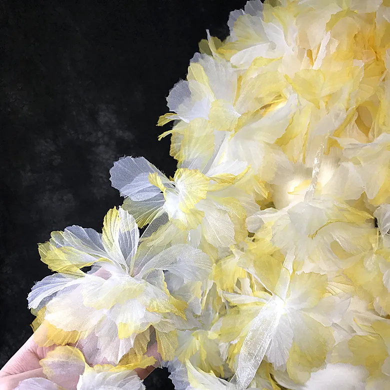 Чернильный Стиль Тай-дай 3D пряжа цветок Креативная одежда платье модные