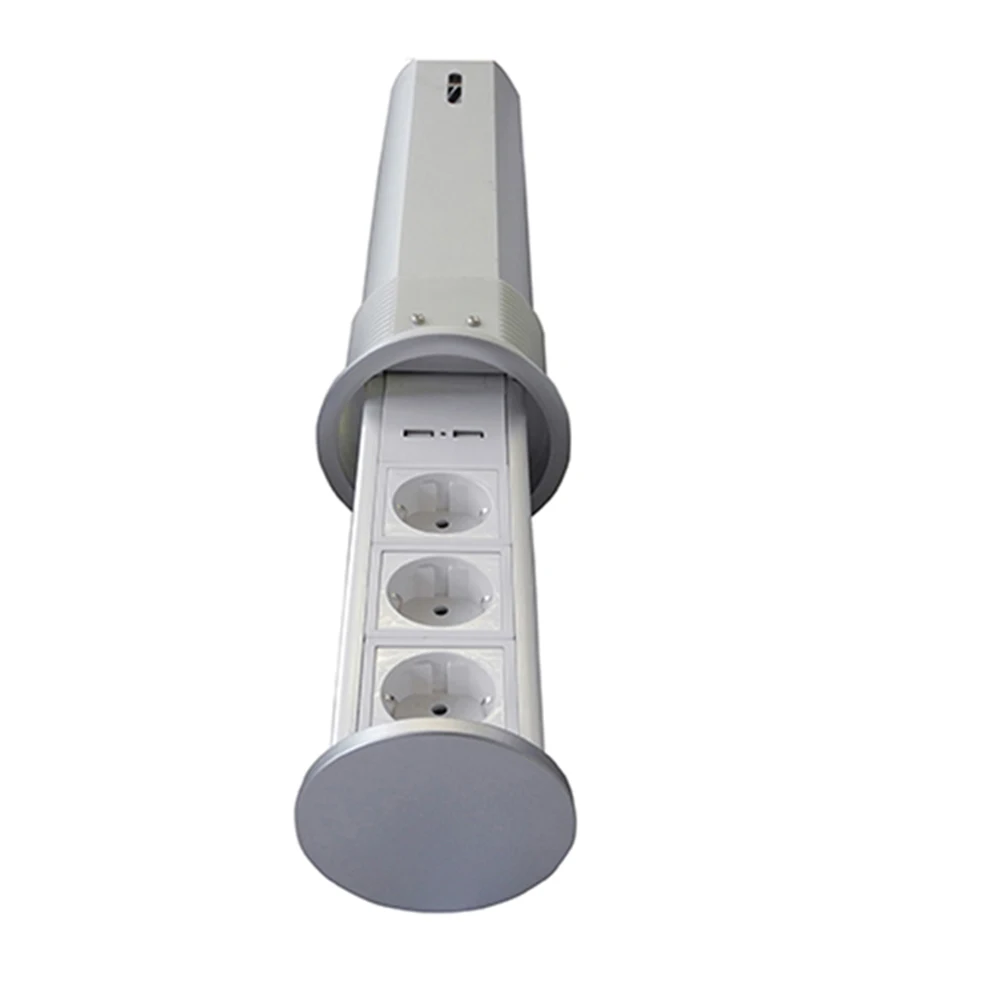 Пневматическая Выдвижная настольная розетка/скрытая розетка/3 немецких