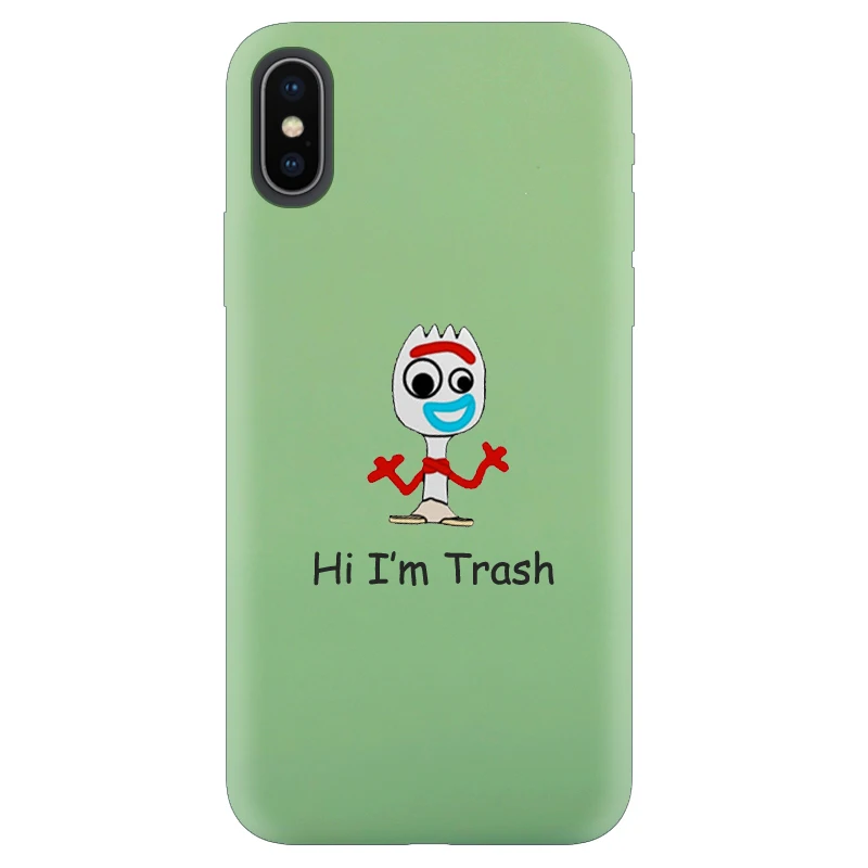 Forky мультфильма «История игрушек», чехол для телефона для samsung Galaxy S10 S9 S8 S7 S6 рlus Lite край мягкая задняя крышка футболка с изображением персонажей видеоигр Coque - Цвет: Color 1Green