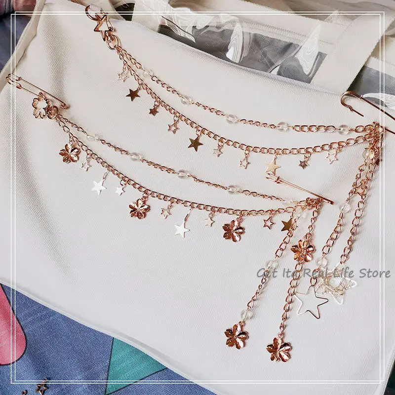 Женская цепочка для сумок под розовое золото H309 | Багаж и сумки