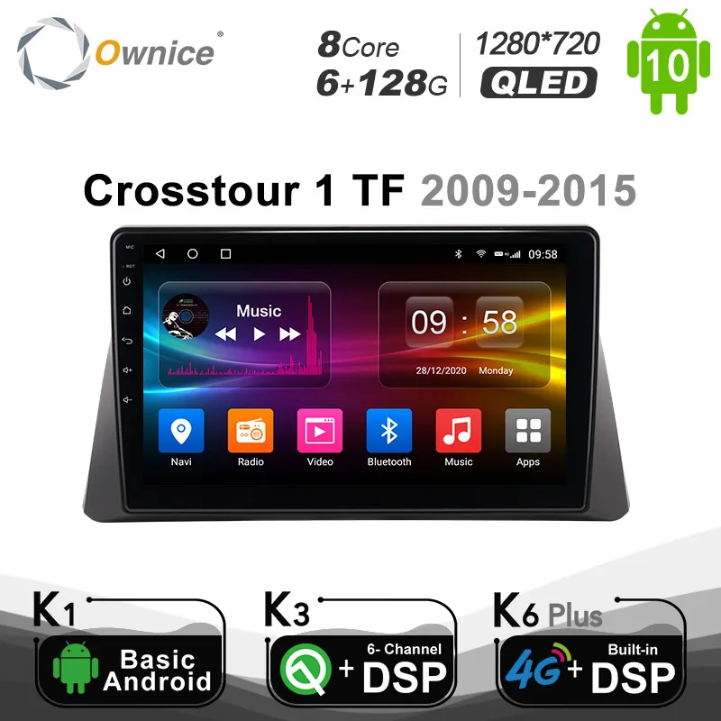 Автомагнитола Ownice 6 ГБ + 128 Гб Android 10 0 2 Din для Honda Crosstour 1 TF 2009 2015 автомагнитола GPS