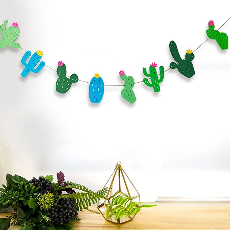 Кактус Летняя тема вечерние растение из тропического леса тянуть цветок баннер