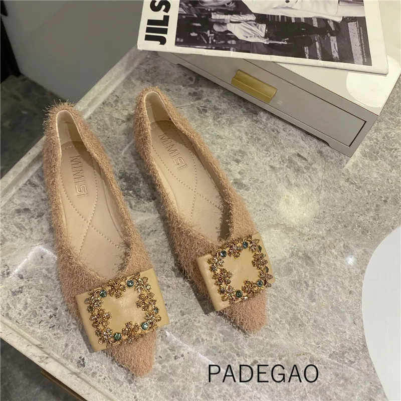 

Женские туфли на плоской подошве, розовые повседневные туфли с кристаллами, на весну, 2020