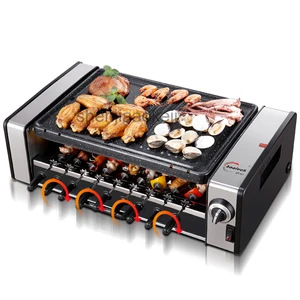 household smokeless barbecue pit korean commercial automatic electric barbecue machine non stick electric grill and grill 220 v free global shipping
