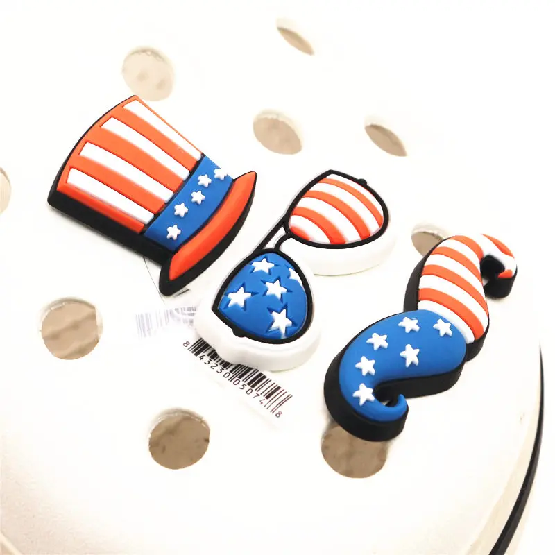 Оригинальный американский флаг Стиль ПВХ подвески для обуви аксессуары