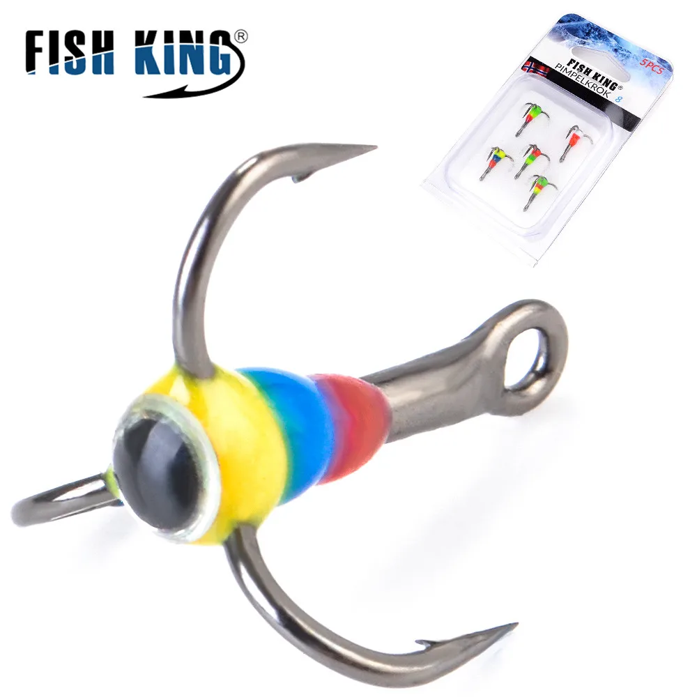 FISH KING 5 шт./лот 8 #10 #12 #14 # рыболовные крючки крючок для зимней подледной рыбалки