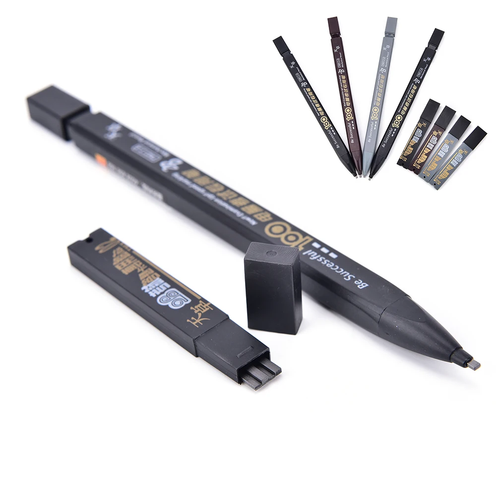 

2B Set Mechanical Pencil Drawing Black Color Automatic Office Supplies Writing Supplies Pencils