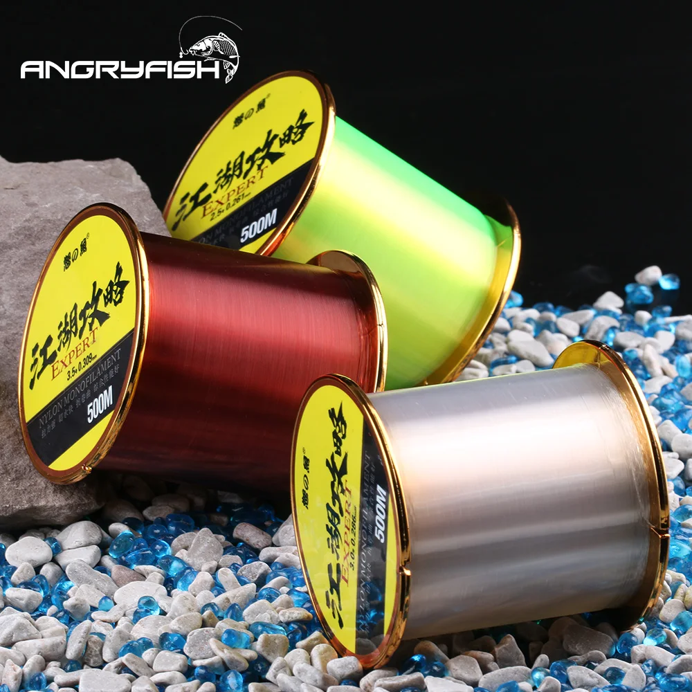 Леска рыболовная Angryfish из нейлона 500 м суперпрочная для ловли карпа | Спорт и