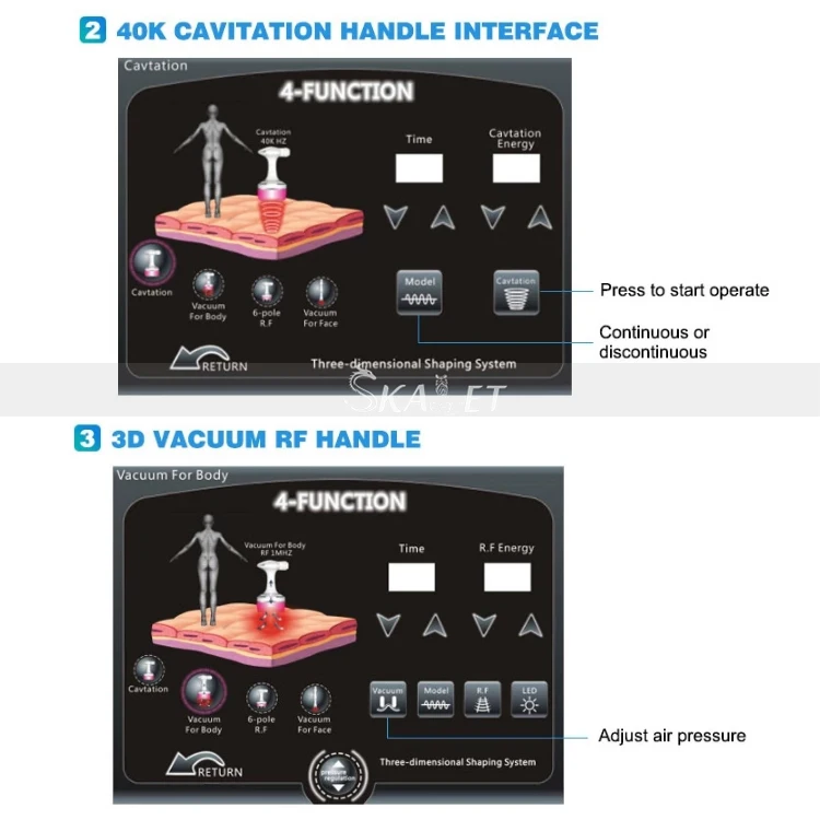 Портативный Velashape высокочастотный вакуумный ролик Кавитация похудения машина для формирования тела против морщин
