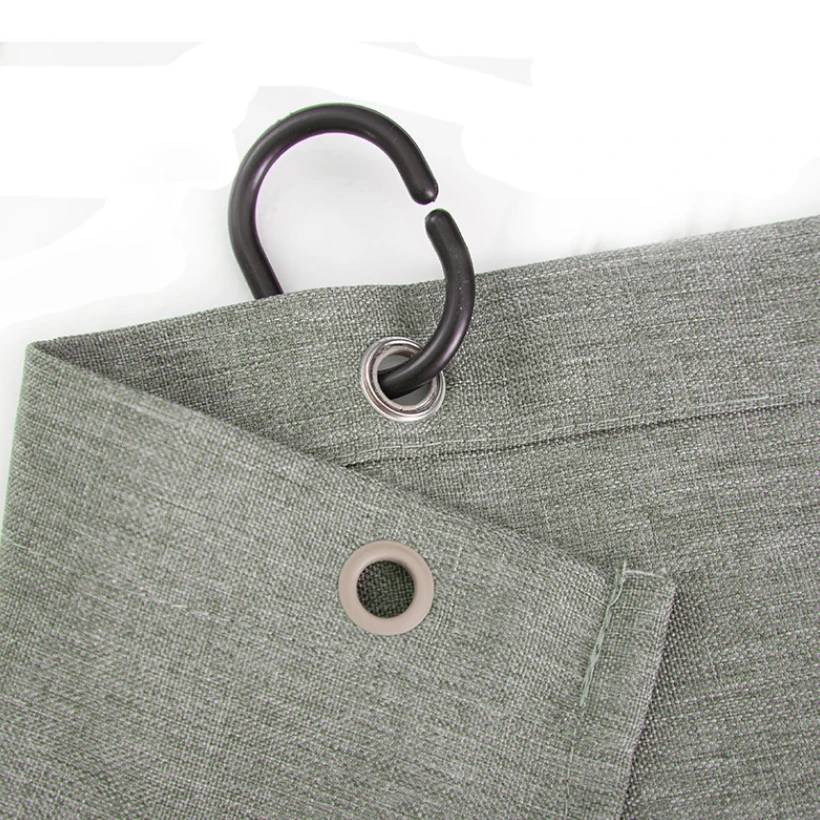 thickened waterproof shower curtain linen bathroom mould proof and perforated free curtain plain shower curtain free global shipping