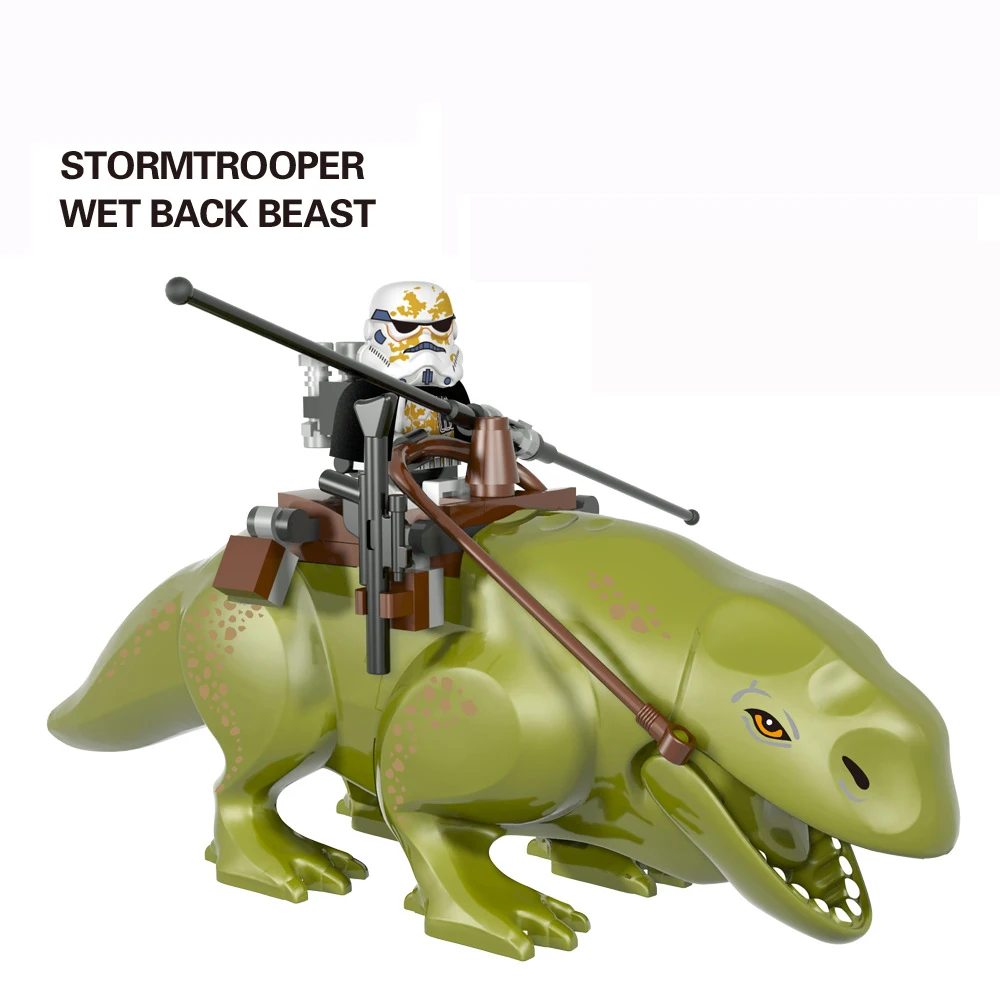 Для звездных войн Dewback Rancor фигурки Звездные войны кирпичи Sandtrooper Одиночная набор Модели Строительные блокстои для детей