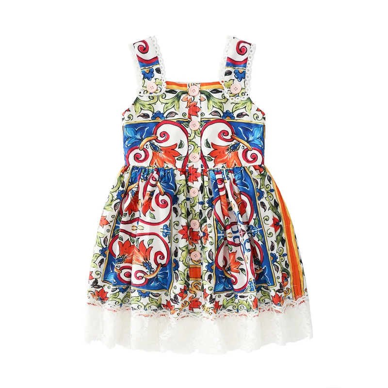 Bealaholly High-end Customized Digital Princess Dress with Suspender for Children 3-8 Years Old Elegant | Детская одежда и обувь