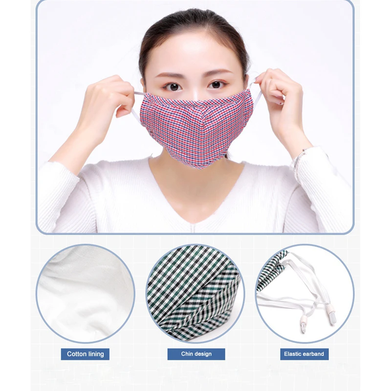 3/4 шт. хлопковая маска для губ многоразовая пыль гриппа PM2.5 маски лица фильтр с
