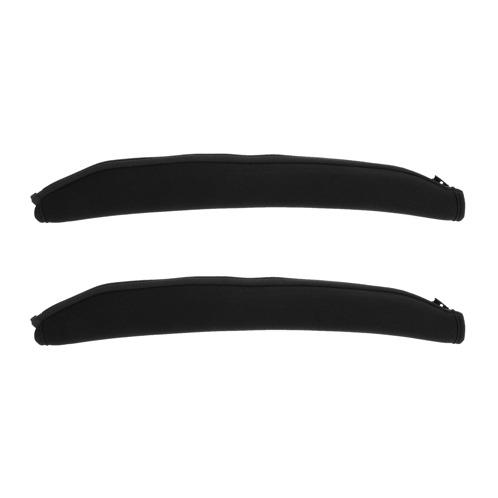 

2Pcs Durable Earphone Headband Protectors Headset Headband Covers (Black)