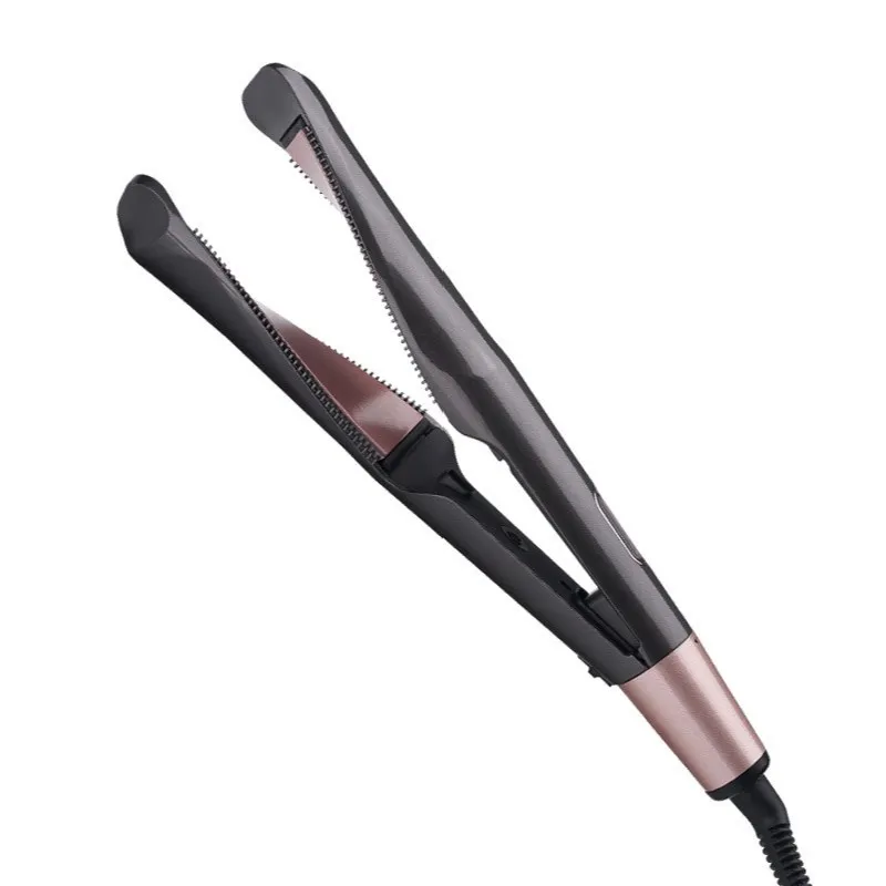 

Curling and Straightening Dual-Purpose Spiral Hair Straightener Comb Combo Straight Splint LCD Panel Perm Curling Iron