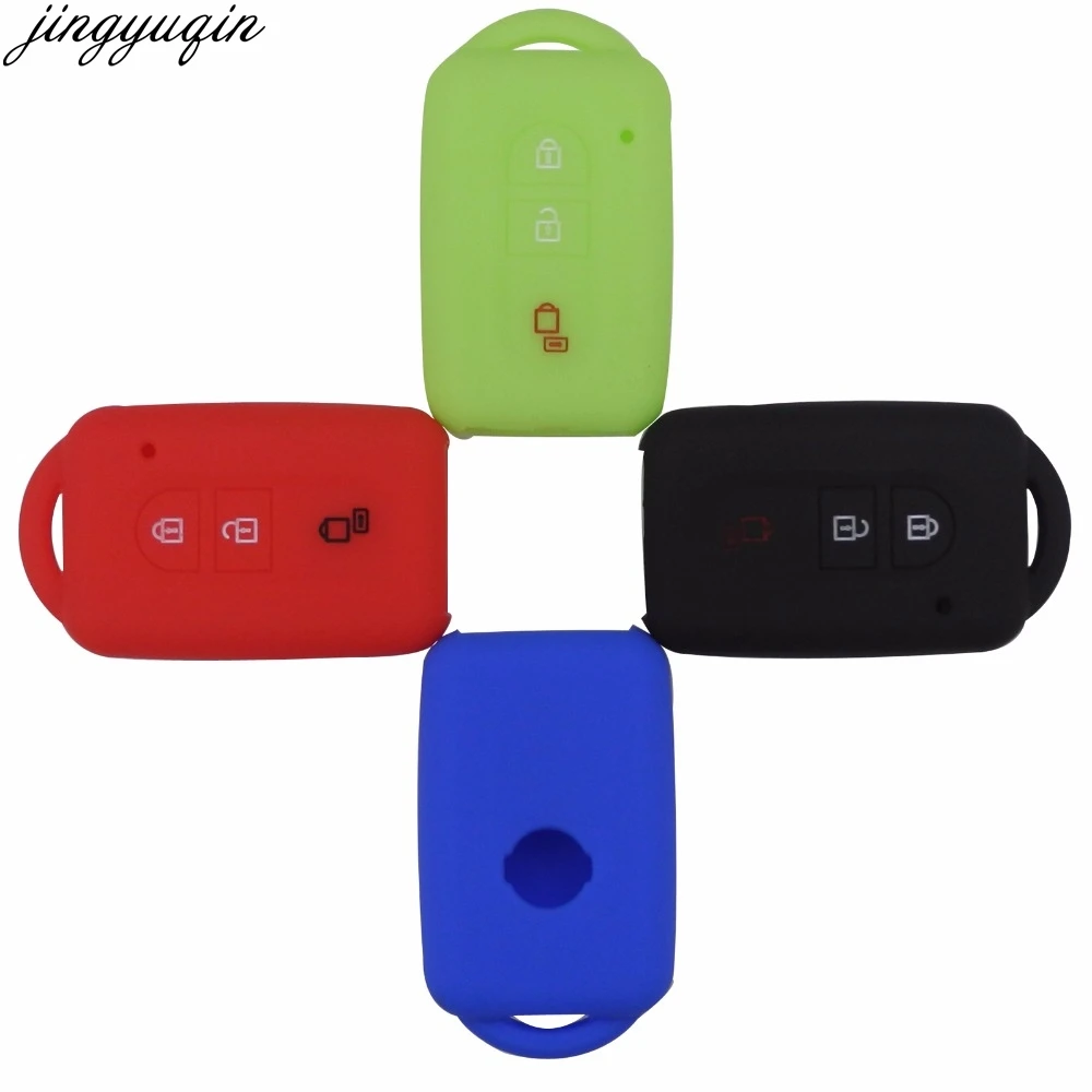 3 кнопки дистанционного силиконового автомобиля-Стайлинг чехол для Nissan Micra Xtrail