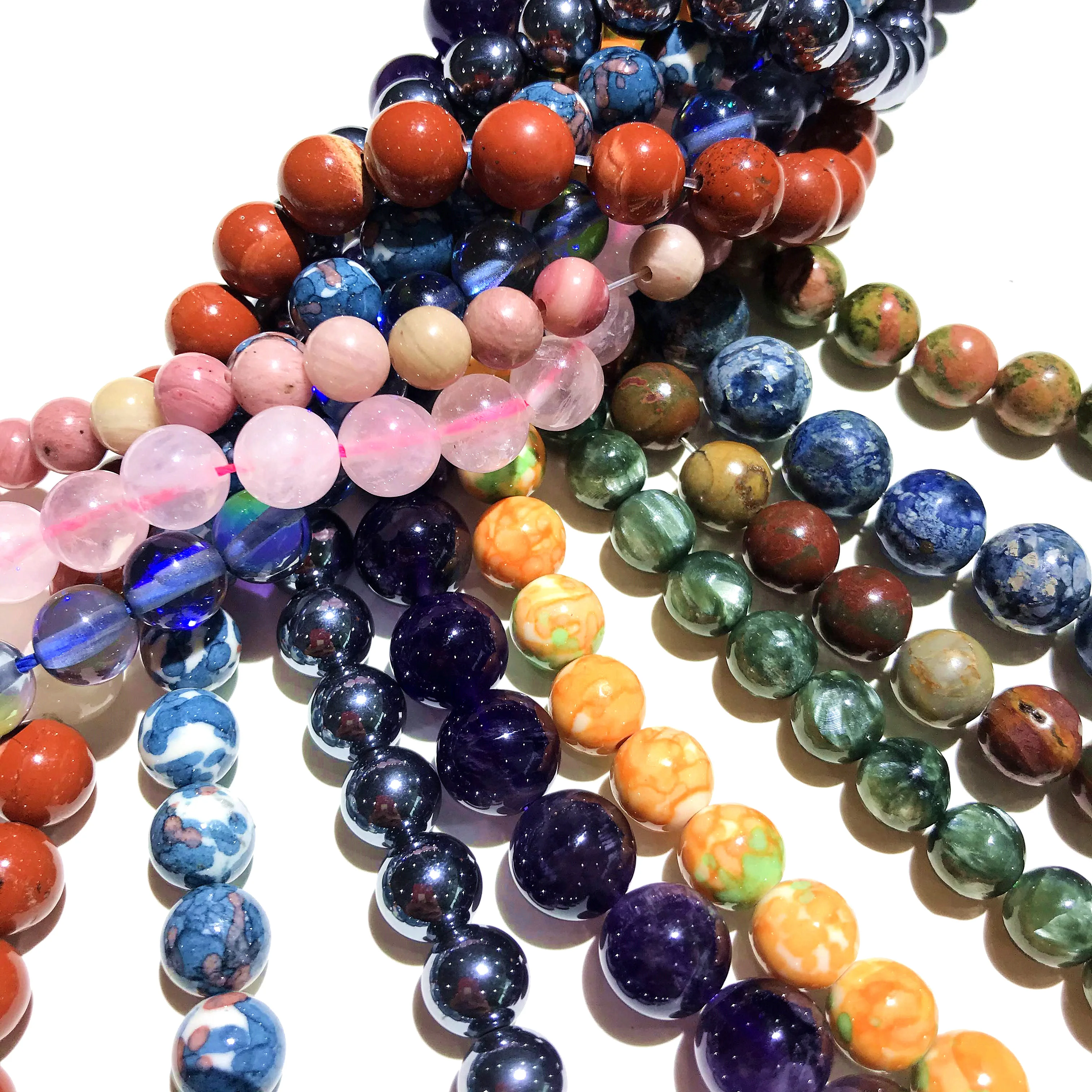 Круглые бусины из натурального камня 8 мм | Украшения и аксессуары