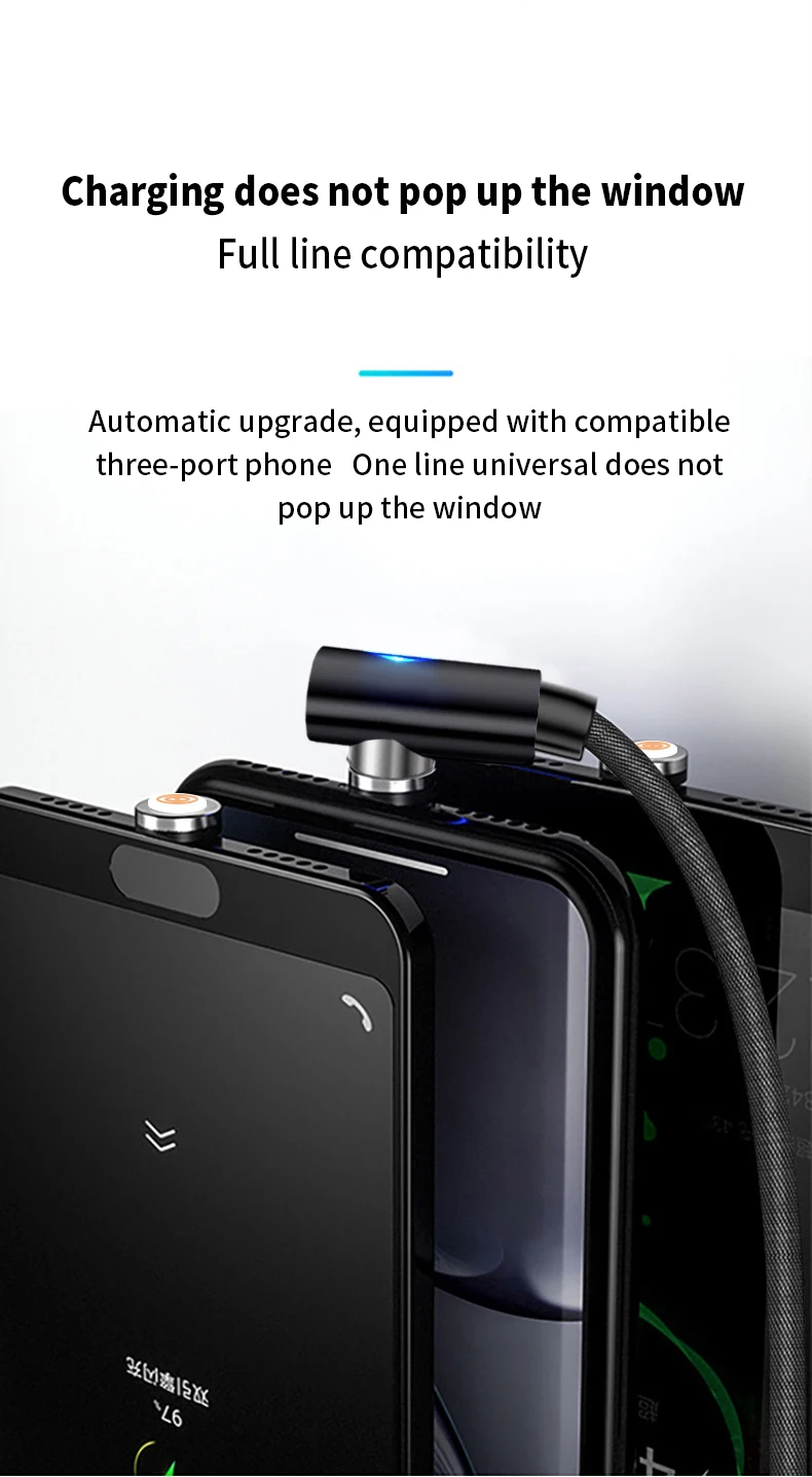 90 градусов зарядный кабель Magent зарядное устройство type C кабель USB C провод для быстрой зарядки Micro usb-концентратор, 4 порта для samsung iphone XM Magenetic кабель