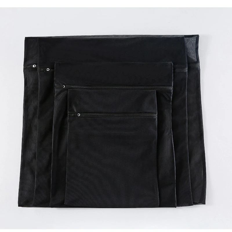 1pcs Home storage bag Net Black zippered mesh Clothes underwear |