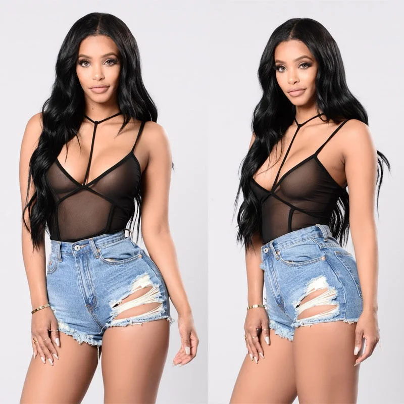 YELITE 2019 летняя пляжная одежда сетчатая ткань боди для женщин полый облегающий