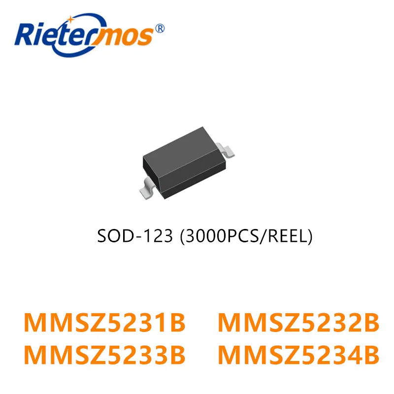 3000 шт. SOD 123 MMSZ5231B 5V1 MMSZ5232B 5V6 MMSZ5233B 6V MMSZ5234B 6V2| |