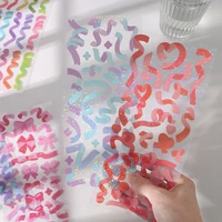 1 sheets laser bling ribbon stickers confetti decoration diy scrapbooking stamp photo for journal diary album stationery