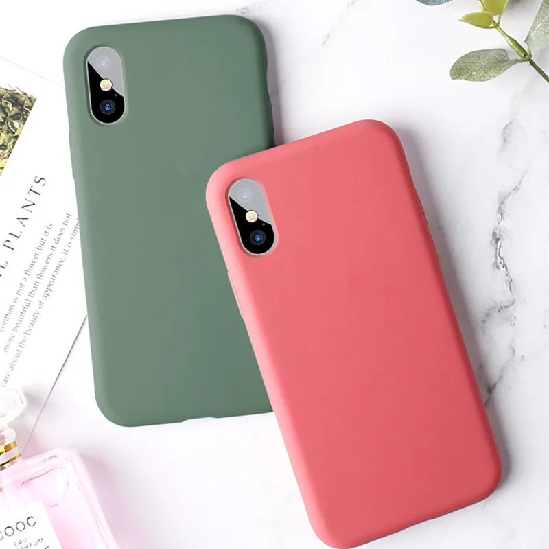 Чехол для iPhone X XR XS 11 Pro Max Оригинальный жидкий силиконовый чехол карамельного