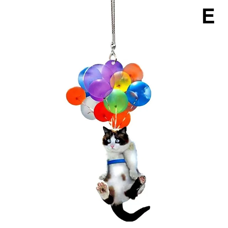 

Cat/Dog and Balloon Car Hanging Accessories Ornament Funnys Animal Car Interior Decor for Women Men Birthday Gift AA