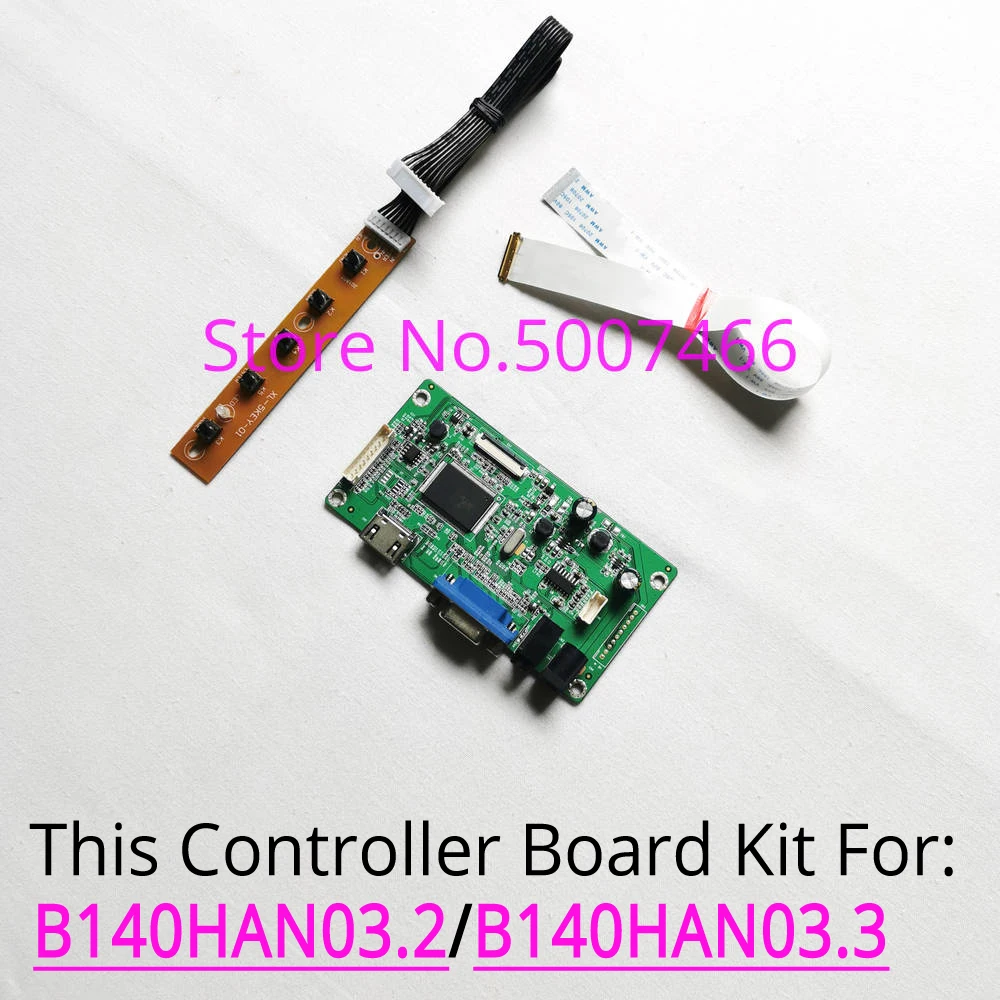 

For B140HAN03.2 B140HAN03.3 Notebook LCD Screen 30Pin-eDP VGA 14" WLED 1920*1080 Display Controller Drive Card DIY Kit