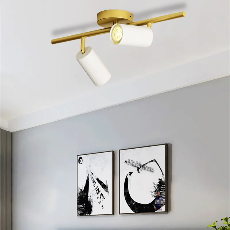 (Бесплатная E27 лампа) гибкий светодиодный потолочный светильник с 1/2 головкой