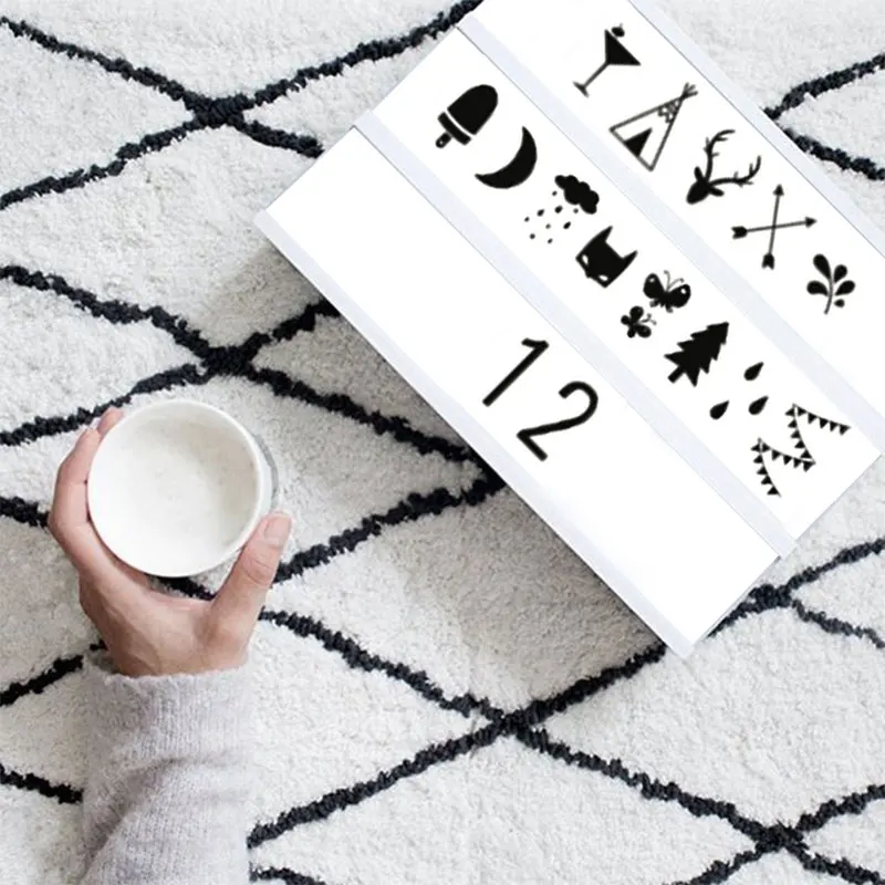 90 шт. DIY светодиодный светильник, ночник, коробка с карточкой, современная настольная кинематографическая лампа формата А4 с цифрами и аккумулятором USB, вечерние, свадебные украшения