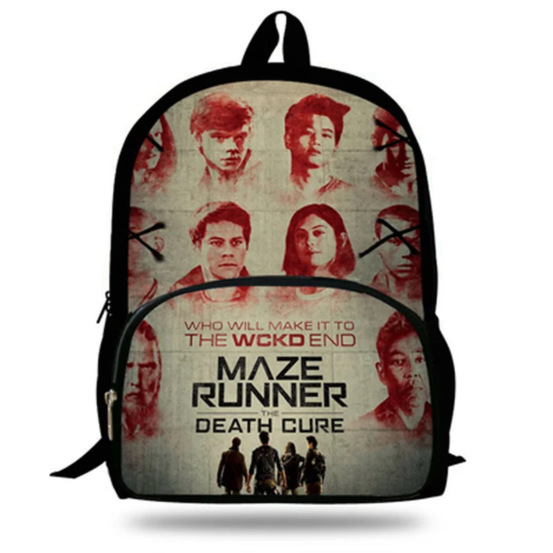 

2020 Hot 16 Inch Hot Sale Children School Bookbags for Boys Girls The Maze Runner Print Backpack for Kids Students Travel Bags