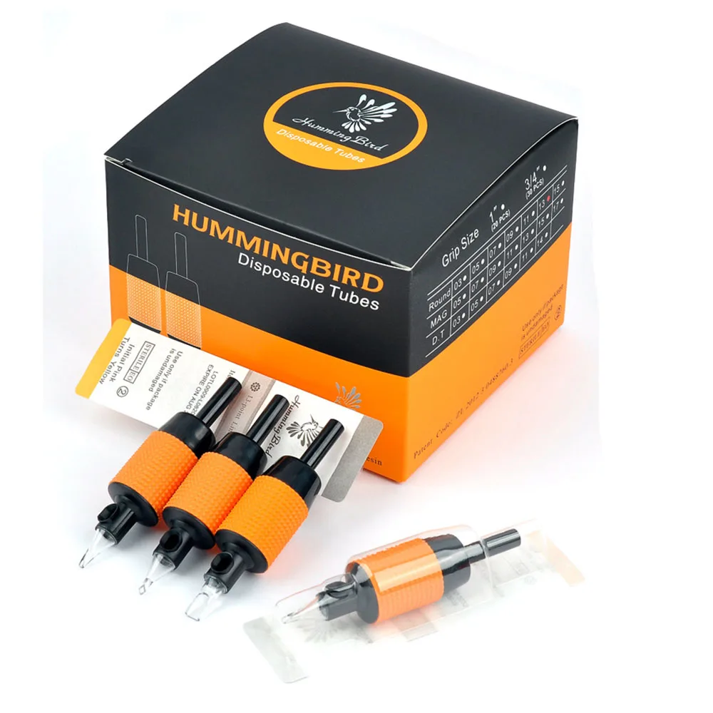 20 шт. одноразовые трубки пластиковые 25 мм мягкие силиконовые тату ручки 3R 5R 7R 9R 11R