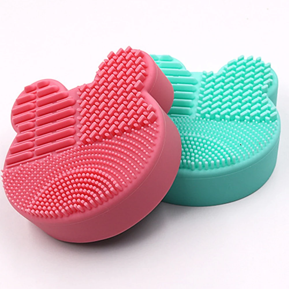 Коробка для чистки кистей макияжа в форме симпатичного медведя губка теней век и